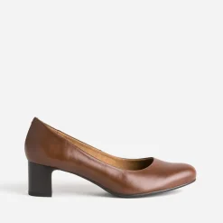 Escarpin en cuir ERAM FLEX cognac