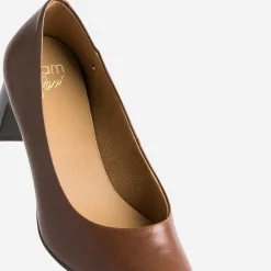 Escarpin en cuir ERAM FLEX cognac