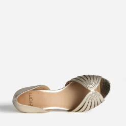 Escarpin or open-toe talon à gorge