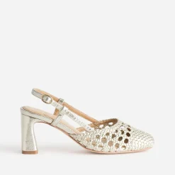 Escarpin slingback or tressé