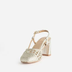 Escarpin slingback or tressé