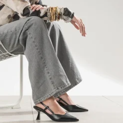 Escarpin slingback TEXTO noir