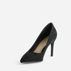 Escarpin TEXTO noir suédé éco-conçu à talon fin