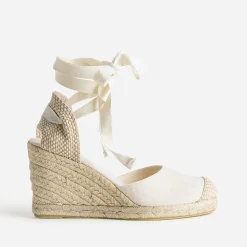 Espadrille compensée écrue