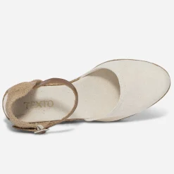 Espadrille compensée écrue