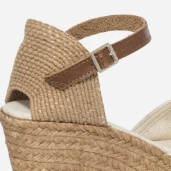 Espadrille compensée écrue