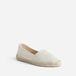 Espadrille écrue et argentée toile