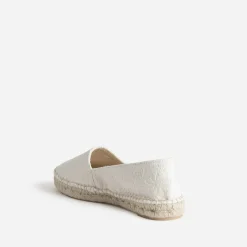 Espadrille écrue toile damassée