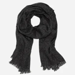 Etole noire et gris argenté à motifs chevrons