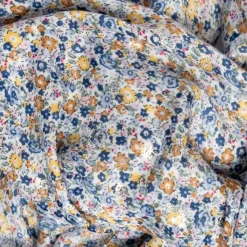 Foulard bleu à imprimé fleurs