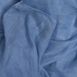 Foulard bleu pastel pailleté