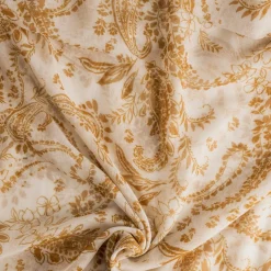 Foulard camel à motif cachemire floral