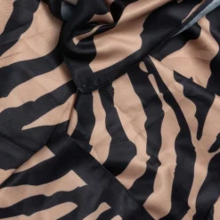 Foulard TEXTO beige motif zèbre