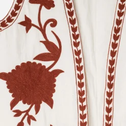 Gilet TEXTO écru maxi broderies