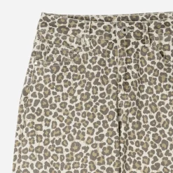 Jean TEXTO beige à imprimé léopard