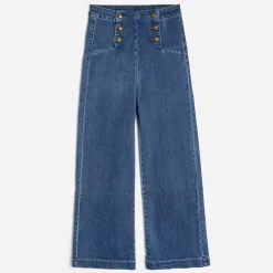 Jean TEXTO bleu denim à pont