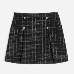 Jupe courte à pont TEXTO noire façon tweed