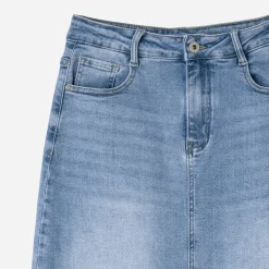 Jupe longue TEXTO en jean bleu