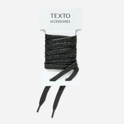 Lacets TEXTO noir enduit pailleté
