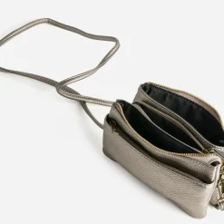Mini sac taupe métallisé 6 compartiments