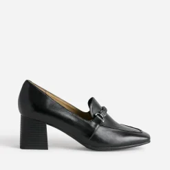 Mocassin à talon CAPRICE noir en cuir