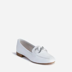 Mocassin blanc éco-conçu en cuir