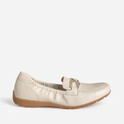 Mocassin CAPRICE beige clair cuir