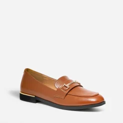 Mocassin cognac détails dorés