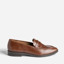Mocassin ERAM FLEX cognac en cuir verni
