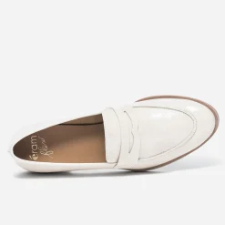 Mocassin ERAM FLEX écru cuir verni