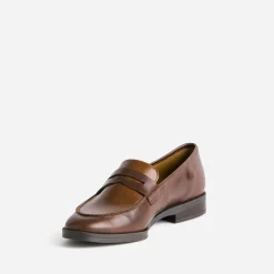 Mocassin ERAM FLEX marron foncé en cuir