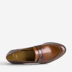 Mocassin ERAM FLEX marron foncé en cuir