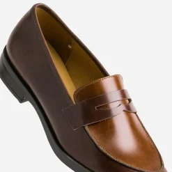 Mocassin ERAM FLEX marron foncé en cuir