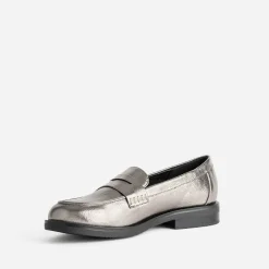 Mocassin gris foncé métallisé