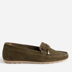 Mocassin kaki en cuir velours éco-conçu