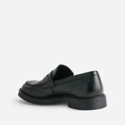 Mocassin noir cuir