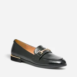 Mocassin noir détails dorés