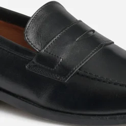 Mocassin noir en cuir