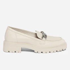 Mocassin TEXTO beige à semelle crantée