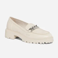 Mocassin TEXTO beige à semelle crantée