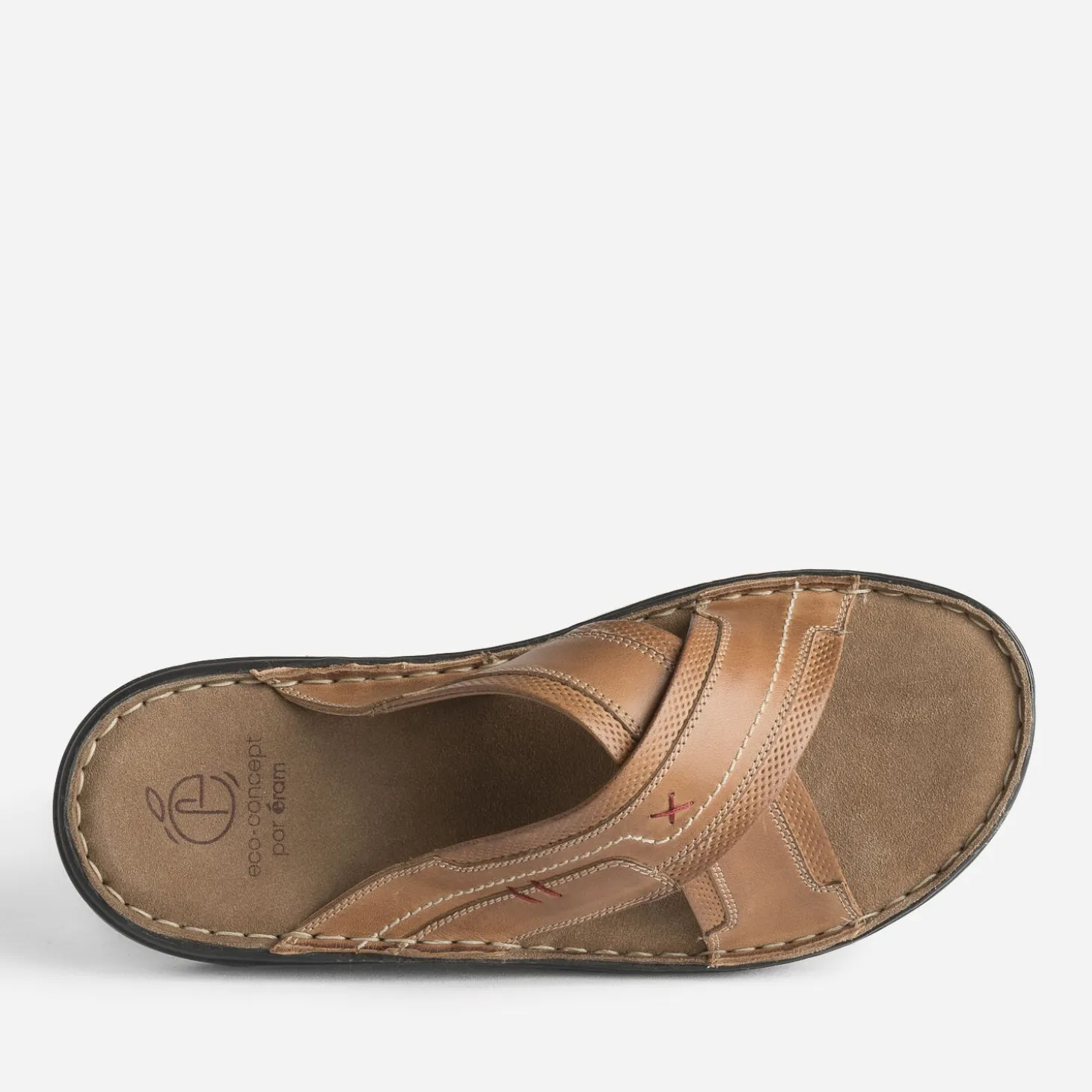 Mule camel éco-conçue à brides croisées