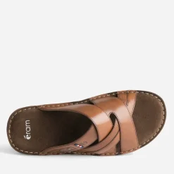 Mule confort cognac cuir