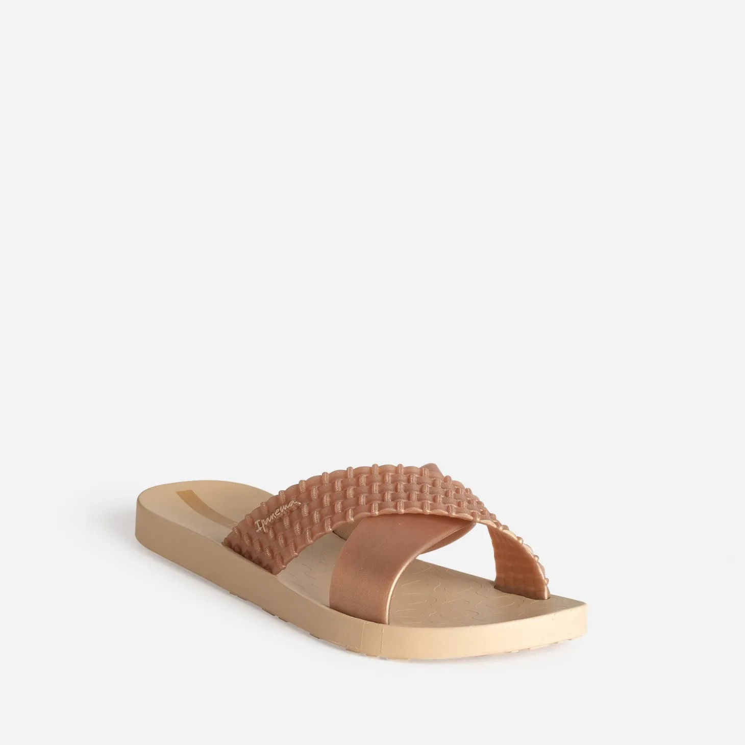 Mule IPANEMA dorée détail tresse