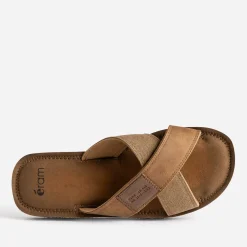 Mule marron brides croisées