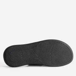 Mule noire cuir brides croisées