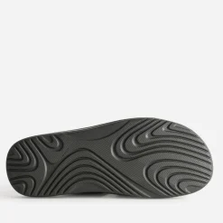 Mule noire cuir semelle cuir velours marron