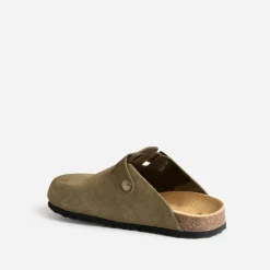 Mule TEXTO kaki en cuir