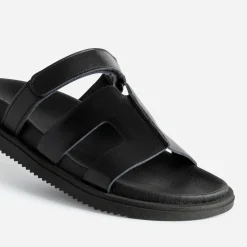 Mule TEXTO noire cuir