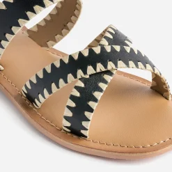 Mule TEXTO noire en cuir