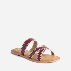 Mule TEXTO prune en cuir